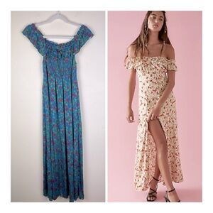 Free People | Strawberry Off Shoulder Midi Dress | M